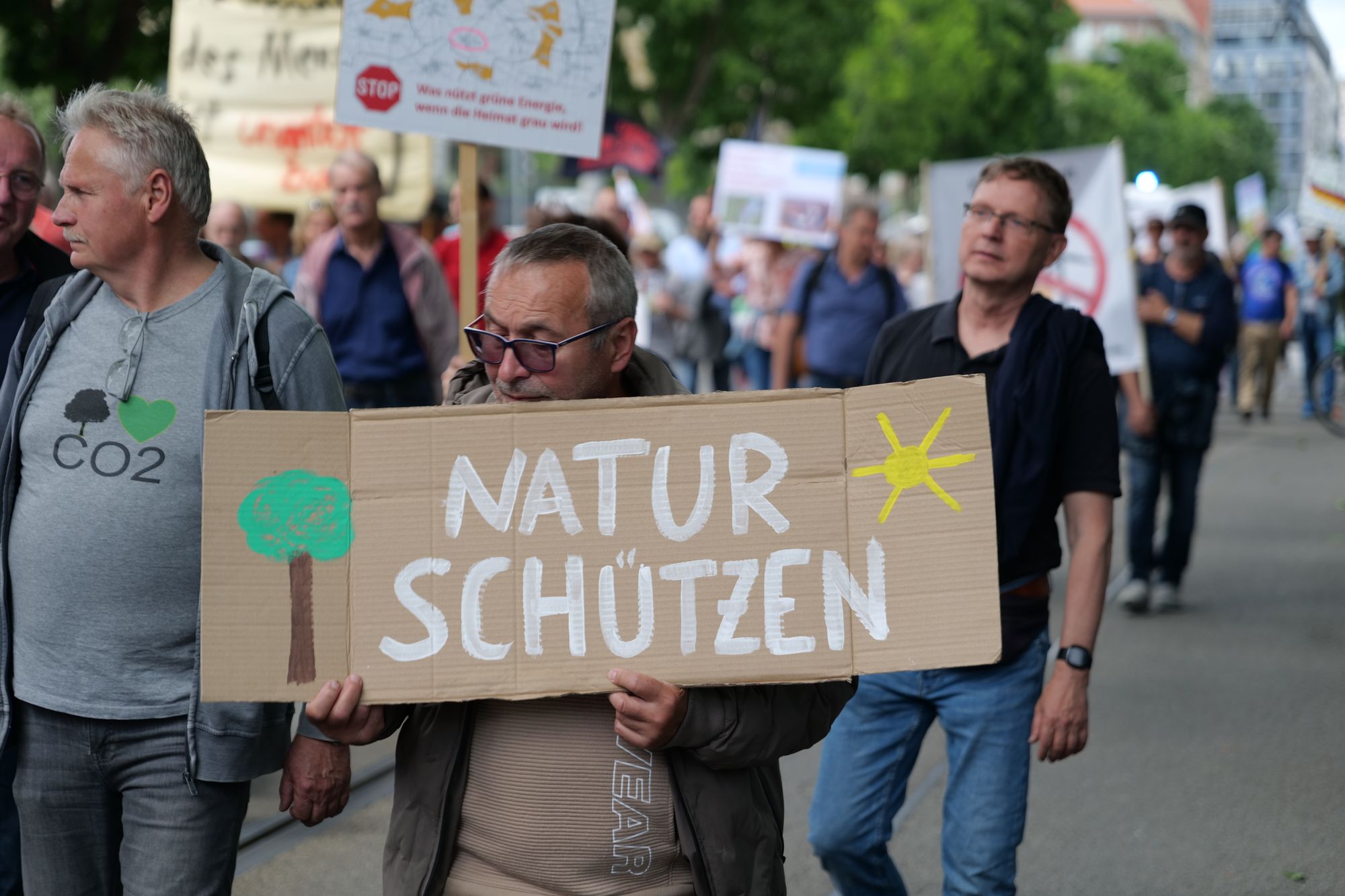Dresden 30.05.2025, Kundgebung gegen Windkraft