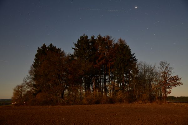 Vollmond am 20.12.2021 in der Umgebung von Peuschen