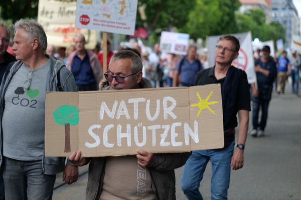 Dresden 30.05.2025, Kundgebung gegen Windkraft
